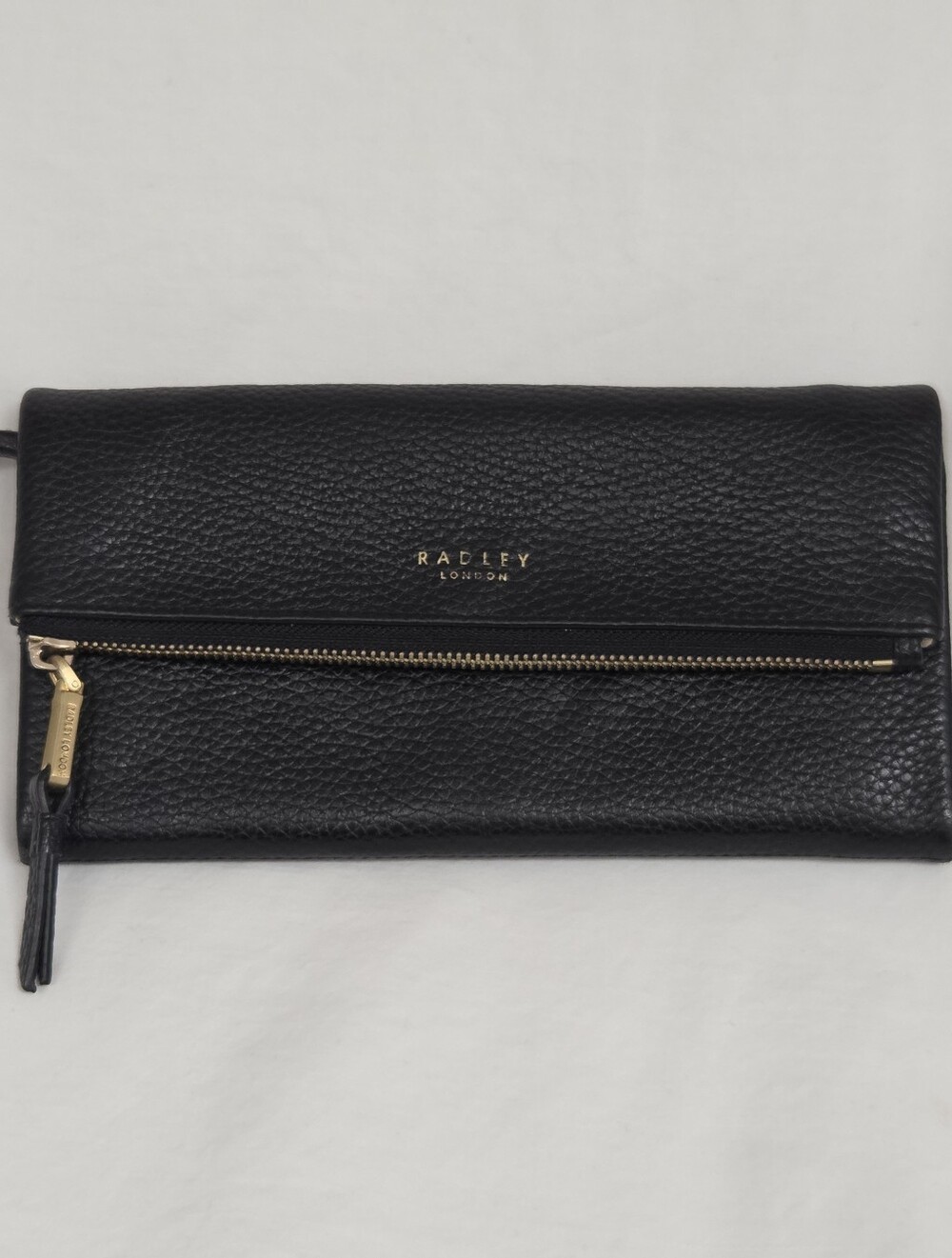 Radley London Coleman Street Large Leather Flapover Matinee Purse Black
